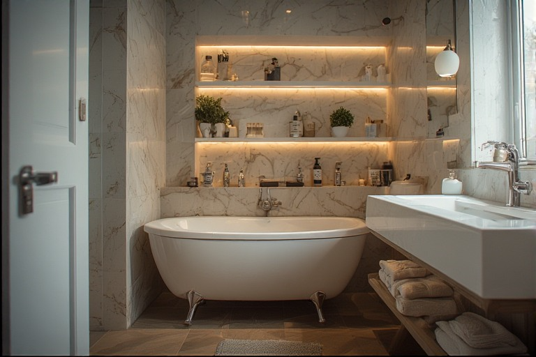 Bathroom Storage Ideas That Make Small Bathrooms Look Instantly Organized