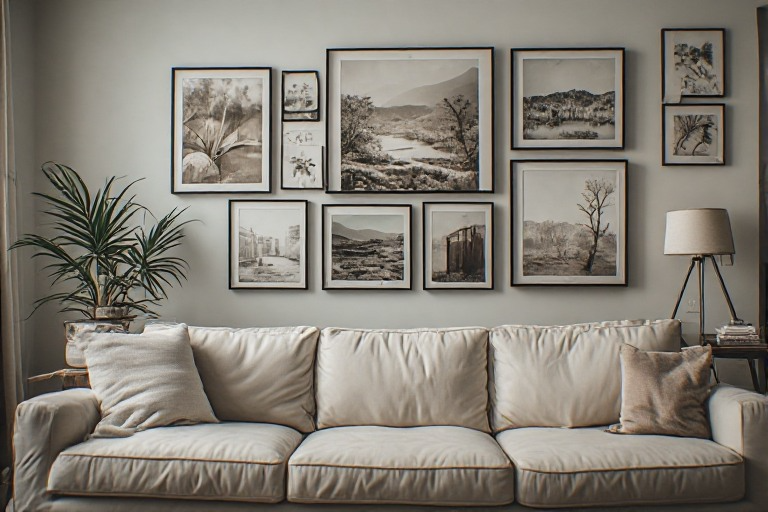 Gallery Wall Ideas Above Couch That Instantly Make Your Living Room Look Designer-Made